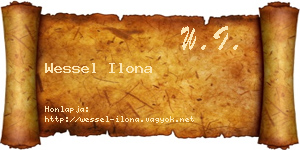 Wessel Ilona névjegykártya